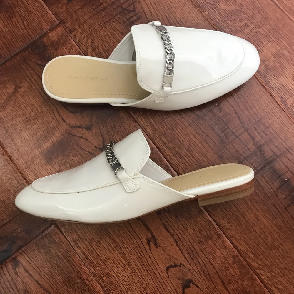 Marc Fisher White Mules - Picture 1 of 6